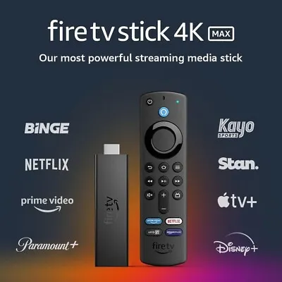 $69 • Buy Amazon Fire Tv Stick 4k MAX Next Generation Wifi 6 4K HDR Netflix Stan Apple TV