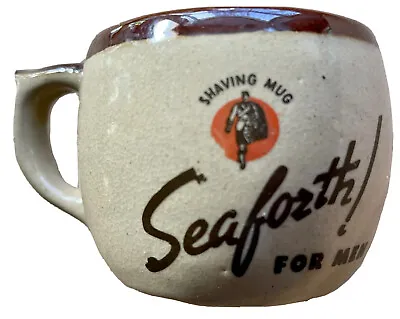 1940s 1950s SEAFORTH TAN BROWN MUG With SOAP VINTAGE NEW OLD STOCK NOS • $59.99