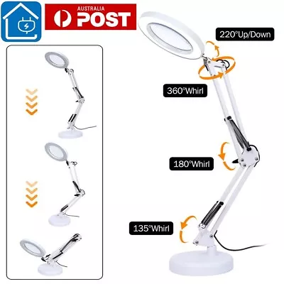 NEW Magnifier Light Magnifying Lamp Desk Table Glass Salon Tattoo Light White AU • $26.59