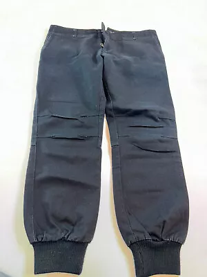 KITH Mercer Pants  Black  Slim Twill Jogger Knitted Cuff 33x30 USA Made • $50
