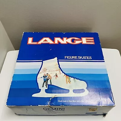 Vintage Lange 1635-100 Gemini Ice Figure Senior Skates Black Women's Size 9 NOS • $64.99