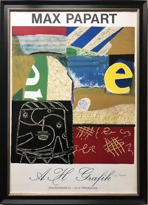 Max Papart  Stockholm Exhibition  Vintage Poster Hand Signed Cubist * RARE * NEW • $199.99