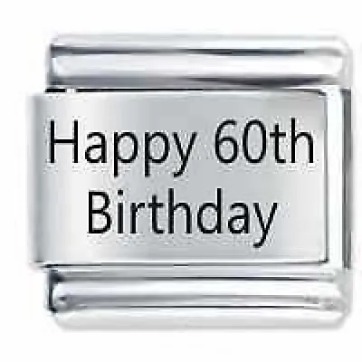 £4.10 • Buy HAPPY 60TH BIRTHDAY * Daisy Charm For 9mm Italian Modular Charm Bracelets