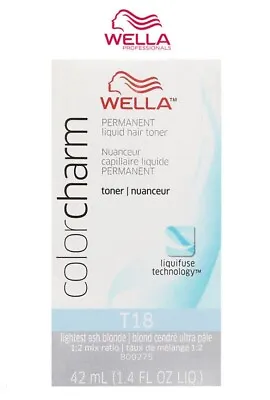 Wella Color Charm Permanent Liquid Toner [T18] Lightest Ash Blonde 1.4 Oz /42ml • $20.56