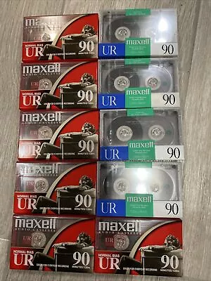 10 Maxwell UR 90 Minute Audio Cassette Tapes Normal Bias Japan - SEALED • $30