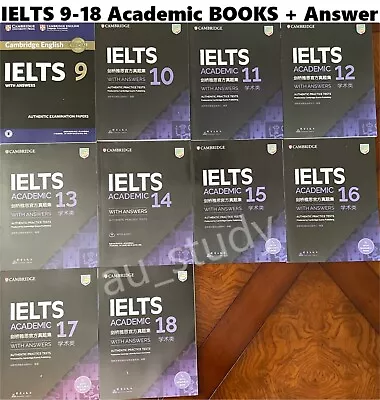 2024 AU STOCK LATEST NEW Cambridge IELTS 9-18 Academic Books With Answer Key • £53.72