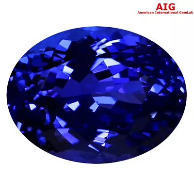 2.55 Ct AIG CERTIFIED AAAA GRADE EYE-OPENING OVAL (9 X 7 MM) D'BLOCK TANZANITE • $653.99