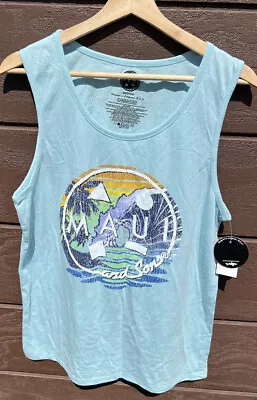 Maui And Sons Mens Pastel Blue Tank Shirt NWT Size Medium Surf Beach Hawaii  • $12