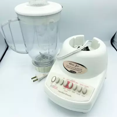 Hamilton Beach White Metal Plastic 10 Speed Blender WORKS Model 50100 • $13.99