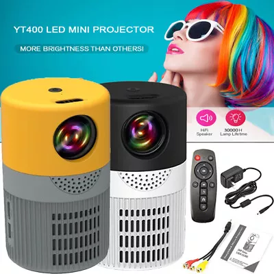 $55.59 • Buy Mini Projector LED 1080P Home Theater Video Movie Projector Cinema For PC