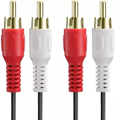 1.5M 2-RCA Male To Male Dual 2RCA Cable 2 RCA Stereo Audio Cord Connector • $5.95