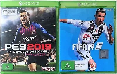 PES 2019 And FIFA 19 Soccer Games Bundle Xbox One • $34.95