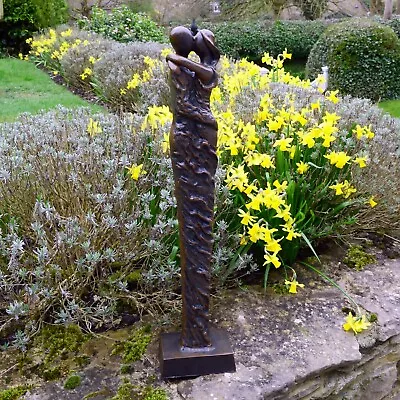 Bronze Forever Love Modern Statue - 63cm Garden Sculpture • £129.99