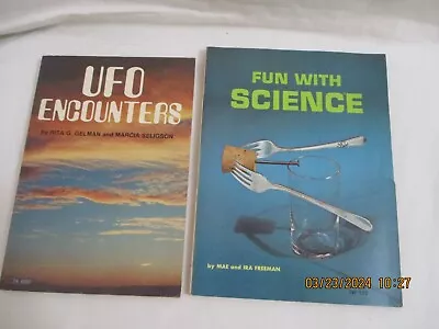 Childrens Books 1968  Fun With Science  & 1978 UFO Encounters Paperback • $10