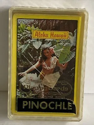 Vintage Hawaii Hula Girl Pinochle Playing Cards Hawaiian Aloha • $26.13
