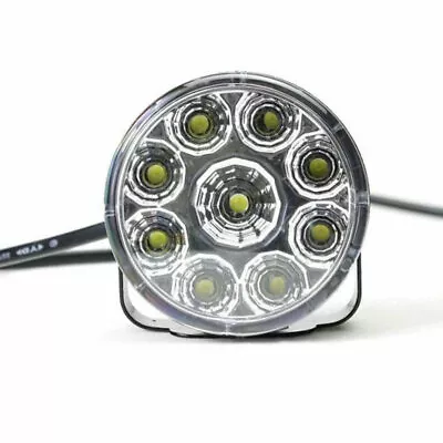 2pcs White 9 LED Round Daytime Running Light DRL 12V Car Fog Day Driving Lamp • $11.77