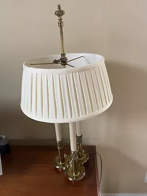 Vintage Stiffel 3 Arm Candle Antique Brass Desk Lamp Candelabra • $149.50