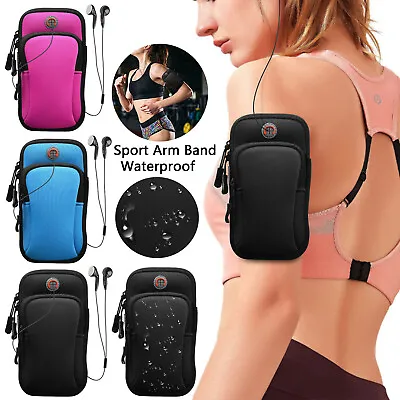 Waterproof Sport Arm Band Cell Phone Holder Running Jogging Gym Armband Bag Case • $6.98