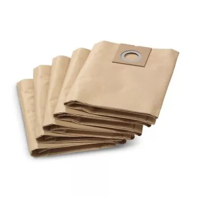 Karcher Paper Dust Bags NT27/1 Vacuum Cleaner NT30/1 Wet & Dry Carpet Hoover X 5 • £22.79