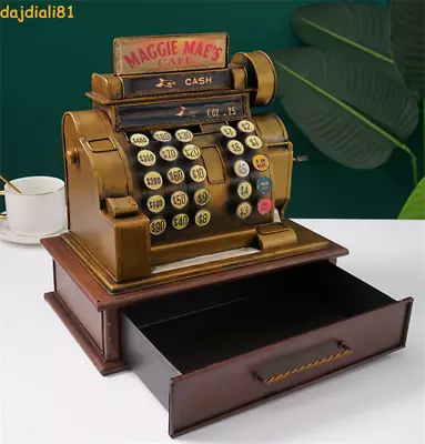 Vintage American Cash Register Model Iron Crafts Bar Café Decoration Display Toy • $78.90