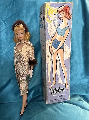 Vintage 1962 #860 Blonde Midge Barbie Evening Splendor #962 (R) Orig TM TLC Box. • $22