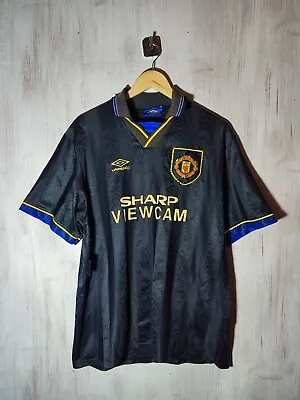 Manchester United 1993 1994 1995 Away Sz XL Shirt Jersey Soccer Kit Football Kit • $149.95