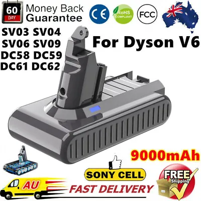 9000mAh 21.6V Replacement Battery For Dyson V6 SV03 SV04 SV09 DC72 DC74 Animal • $32.99