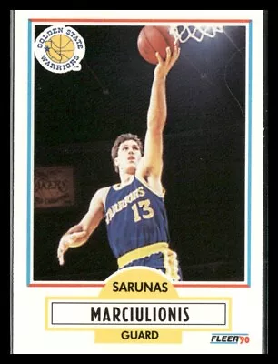 1990-91 Fleer Sarunas Marciulionis RC Golden State Warriors #65 • $0.99