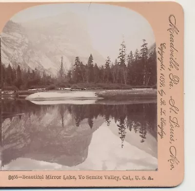 Beautiful Mirror Lake Yosemite Valley CA Stereoview 1899 • $9.99