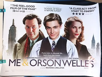 Me & Orson Welles  Zac Efron Original Quad Cinema Poster • £7.99