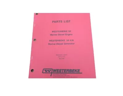 Westerbeke 24577 Genuine OEM 58 Marine Diesel Engine 20 KW Generator Parts List • $14.95