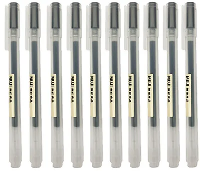 MUJI Gel Ink Ball Point Pen 0.5mm Black *10 • $15.99
