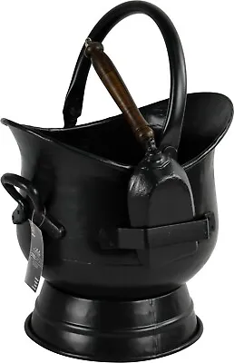 Coal Bucket With Shovel Medieval  Scuttle Hod With Cast Iron Shovel Scoop • £31.99