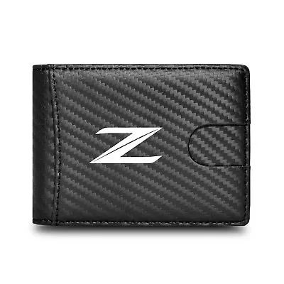 $68.99 • Buy For Nissan 370Z Z Logo Black Slim Carbon Fiber Patterns RFID Blocking Wallet