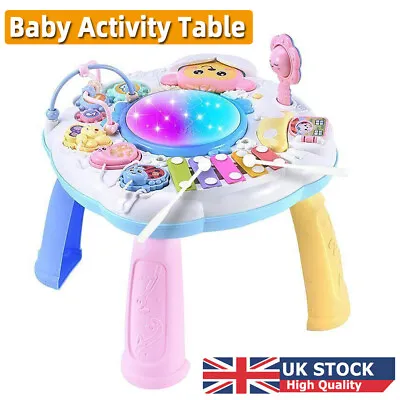 Kids Baby Activity Table Early Educational Study Activity Play Music Toys Gift • £17.90