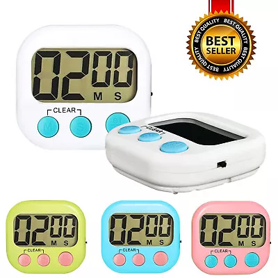 Digital Kitchen Timer Magnetic Cooking LCD Large Count Down Up Clear Loud Alarm • $6.50