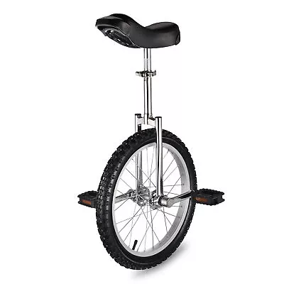 18 In Wheel Silver Unicycle Mountain Wheel Skid Proof Tire Balance Exercise • $79.90