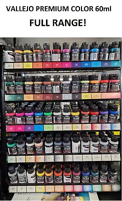 VALLEJO PREMIUM AIRBRUSH COLOR 60ml - Full Choice! (Full Range) • $8.52