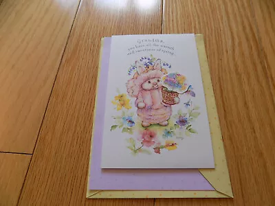 VINTAGE HALLMARK Easter Greeting Card MARY HAMILTON Bunny Springtime Grandma • $9.99