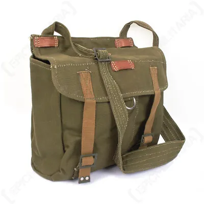 Vintage Romanian Army Olive Drab Bread Bag With Strap Military Surplus Canvas • $39.95