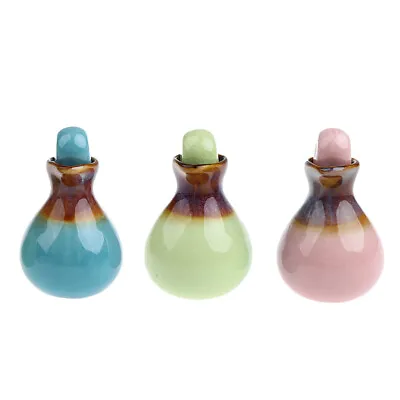 $33 • Buy 3Pieces Ceramic Essential Oil Bottle Aromatherapy Diffuser Reusable Storage Jar