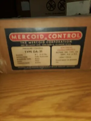 Mercoid DA-31 Pressure Control Switch NEW Dwyer Boiler Hvac  • $59.99