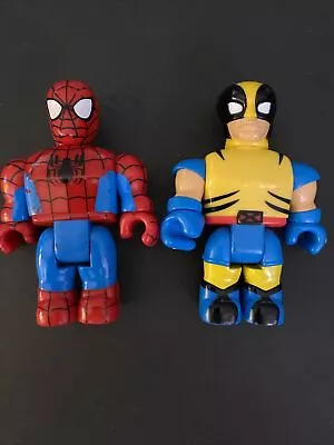Mega Bloks 4  Marvel Figures Wolverine And Spiderman • $14