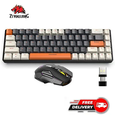 Wireless Mechanical Gaming Keyboard Mouse Bluetooth USB C Recevier Hot Swapp • $55.99