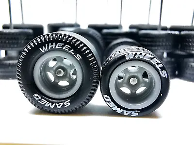 10 Set Samed Wheels Dragster 5 Bolt Grey Rim White Lettering #91 • $29.99