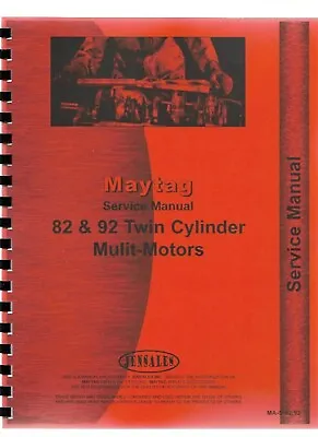 Maytag 82 92 Twin Engine Service Repair Manual • $27.99
