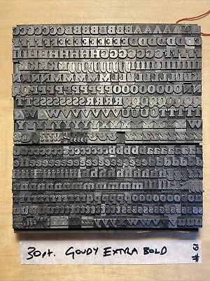 £45 • Buy 30 Pt Goudy Heavy Extra Bold Letterpress Metal Type #61