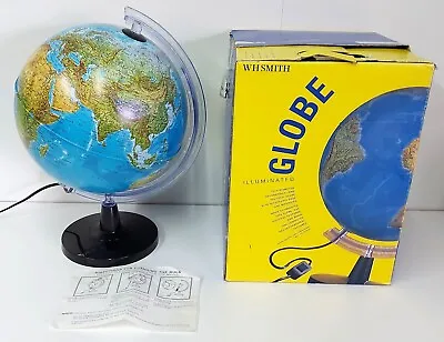 Vintage Illuminated Light Up World Globe - WH Smith 1997 With Box 25cm • £19.99