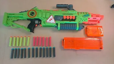 Nerf ZombieStrike Revoltinator Flywheel Mag Fed Electronic Blaster Lights/Sounds • $30