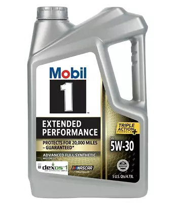 Mobil 1-120766 Extended Performance Full Synthetic Motor Oil 5W-30 5 Quart Fast • $26.99